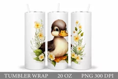 Duck Easter Tumbler Design. Spring Duck Tumbler Wrap Product Image 1