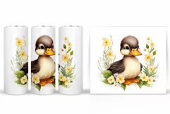Duck Easter Tumbler Design. Spring Duck Tumbler Wrap Product Image 2