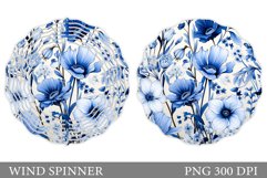 Flowers Wind Spinner Sublimation. Summer Wind Spinner Design Product Image 1