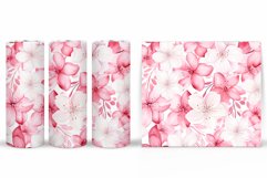 Flowers Tumbler Wrap Design. Sublimation Tumbler Flowers Product Image 2
