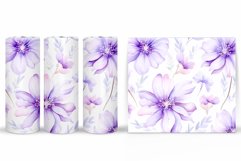 Floral Tumbler Wrap. Flowers Tumbler Sublimation Product Image 2