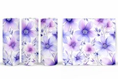 Flowers Tumbler Wrap Design. Sublimation Tumbler Flowers Product Image 2