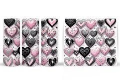 Hearts Tumbler Sublimation. Valentines Tumbler Wrap Design Product Image 2