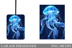 Jellyfish Car Air Freshener. Jellyfish Sublimation Product Image 1