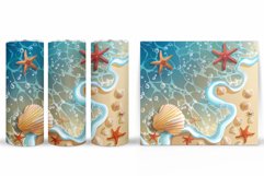 Seashell Tumbler Design. Sea Tumbler Wrap Sublimation Product Image 2