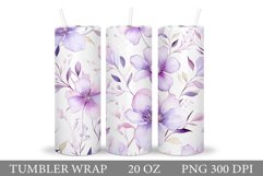 Flowers Tumbler Design. Flowers Tumbler Sublimation Product Image 1