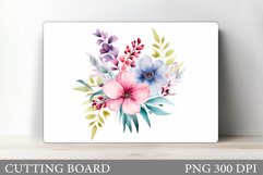 Flowers Cutting Board. Floral Cutting Board Design Product Image 1