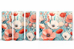 Flowers Tumbler Design. Summer Tumbler Sublimation Product Image 2
