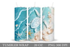 Turtle Tumbler Design. Sea Turtle Tumbler Sublimation Product Image 1