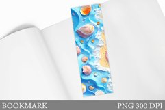 3D Seashell Bookmark Sublimation. Sea Bookmark Design Product Image 1