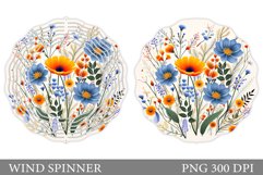 Wildflowers Wind Spinner. Flowers Wind Spinner Design Product Image 1