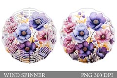 Wildflowers Wind Spinner. Floral Wind Spinner Sublimation Product Image 1
