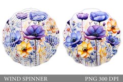 Wildflowers Wind Spinner. Flowers Wind Spinner Design Product Image 1