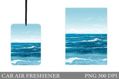 Sea Car Air Freshener Design. Sea Sublimation Product Image 1