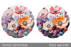 Flowers Wind Spinner Design. Flowers Wind Spinner Template Product Image 1