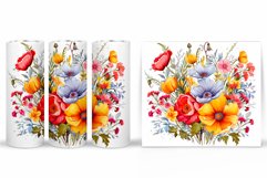 Wildflowers Tumbler. Flowers Tumbler Sublimation Product Image 2