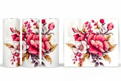 Flowers Tumbler Design. Flowers Tumbler Sublimation Product Image 2