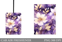 Floral Car Air Freshener. Flowers Car Air Freshener Design Product Image 1