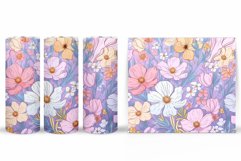 Flowers Tumbler Wrap Design. Floral Tumbler Sublimation Product Image 2