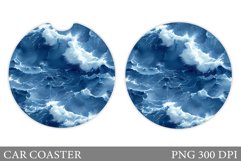 Sea Car Coaster Sublimation. 3D Sea Car Coaster Design Product Image 1