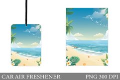 Sea Car Air Freshener. Sea Sublimation Product Image 1