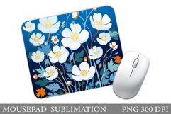 Flowers Mouse Pad Sublimation. Wildflowers Mouse Pad Design Product Image 1