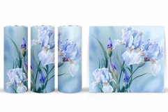 Floral Tumbler Design. Irises Tumbler Sublimation Product Image 2
