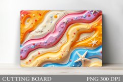 Sea Cutting Board. Starfish Cutting Board Sublimation Product Image 1