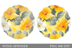 Flowers Wind Spinner Sublimation. Summer Wind Spinner Design Product Image 1