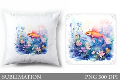 Fish Pillow Sublimation. Fish Sublimation Product Image 1