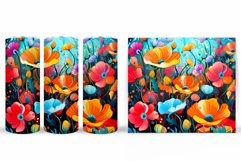 Flowers Tumbler Design. Floral Tumbler Wrap Sublimation Product Image 2