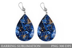 Flowers Earring Design. Flowers Teardrop Earring Template Product Image 1