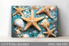 Sea Cutting Board. Starfish Cutting Board Sublimation Product Image 1