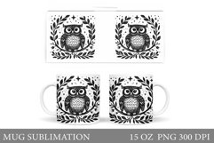 Owl Mug Design. Owl Sublimation Product Image 1