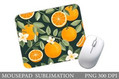 Orange Mouse Pad Design. Fruits Mouse Pad Sublimation Product Image 1