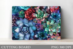Succulents Cutting Board Design. Cutting Board Sublimation Product Image 1