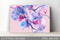 Orchid Cutting Board Design. Flowers Kitchen Cutting Board Product Image 1