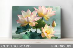 Lotus Cutting Board Design. Cutting Board Sublimation Product Image 1