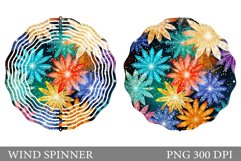 Snowflakes Wind Spinner. Winter Wind Spinner Design Product Image 1