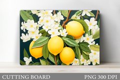 Lemons Cutting Board. Fruits Cutting Board Sublimation Product Image 1