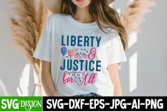 4th of july SVG Cut File - Liberty & Justice for All SVG Product Image 1