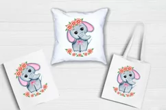 Cute Elephant Watercolor png, Product Image 2