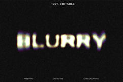 Blurry Text Effect Photoshop Template Design Product Image 1