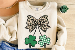 St Patrick's Day png | Shamrock Bow Shirt Design Product Image 6