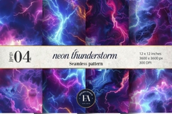 Neon Thunderstorm Texture | Electric Storm Background Product Image 1