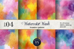 Watercolor Wash Digital Paper | Seamless Rainbow Texture Product Image 1