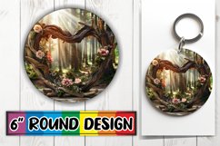 Summer Serenity Circle Design Sublimation 3D Heart Product Image 1