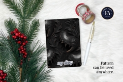 Vampire Fangs Pattern, Dark Gothic Teeth Digital Paper Product Image 4