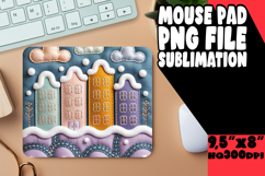 Blissful Mouse Mat Sublimation PNG, Holiday Product Image 1