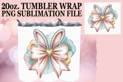 Uplifting Sublimation 20oz tumbler wrap, Easter Bow Product Image 1